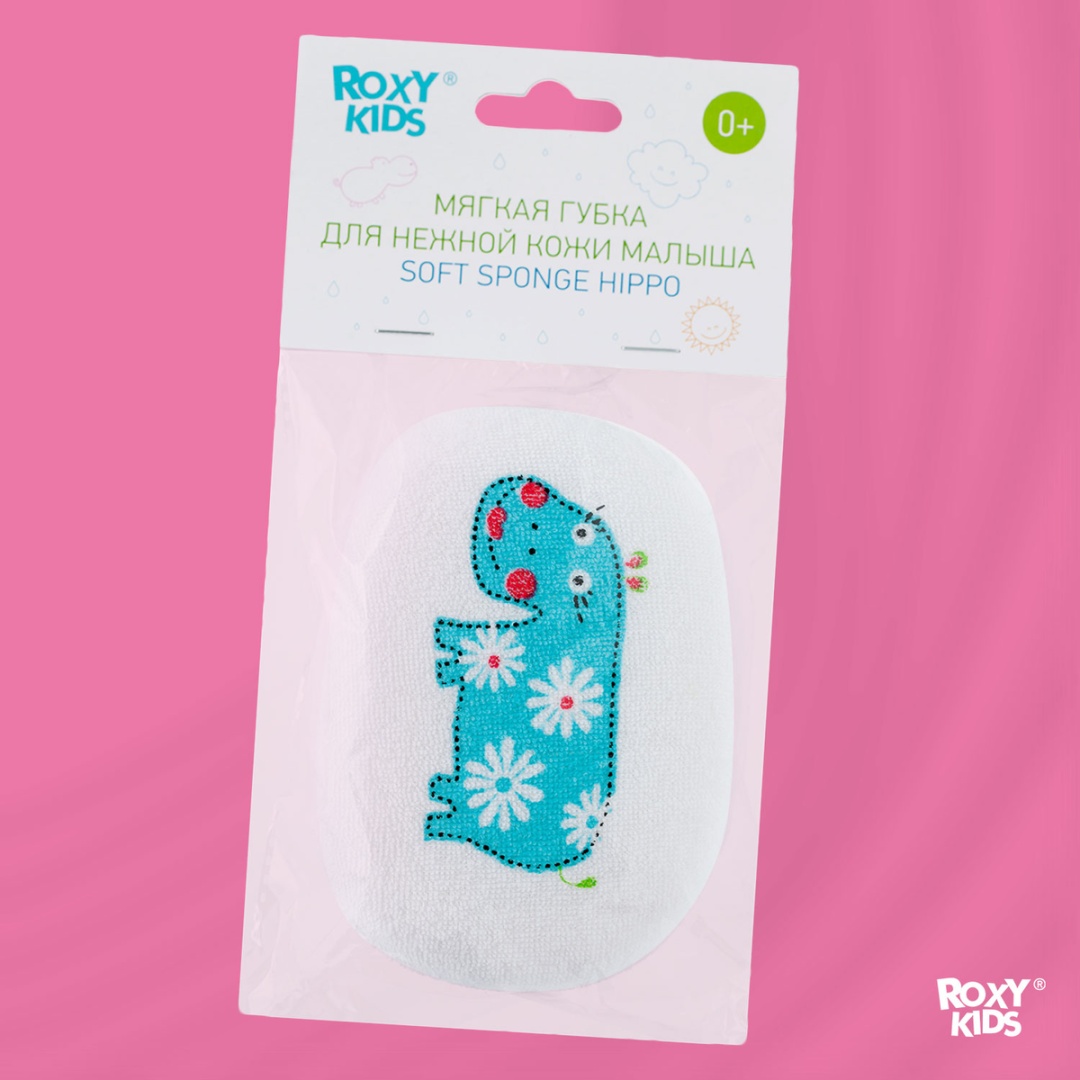 ROXY-KIDS детская мочалка для тела, универсальное голубой 1 шт