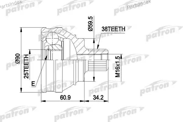 PATRON шрус наружный PCV1119