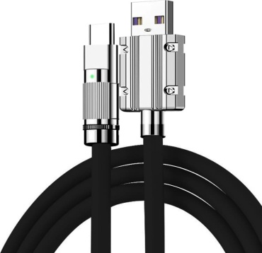 Кабель USB TypeC (M), USB Type-A (M), 1.5 м, черный