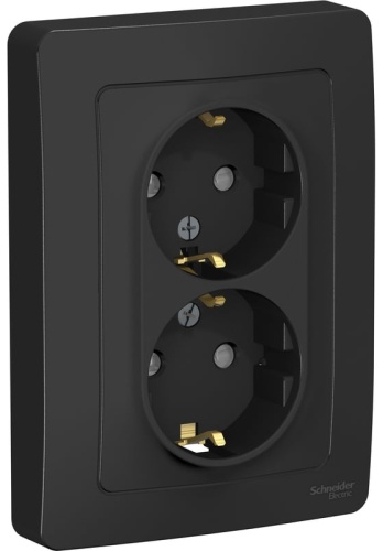 Розетка Systeme electric Blanca, антрацит