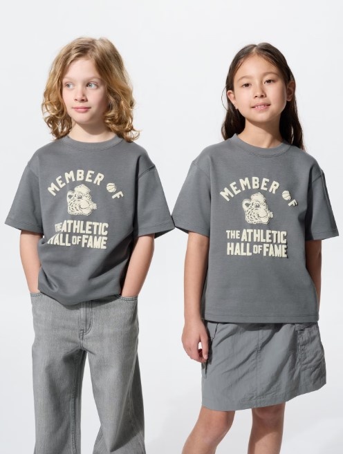 Футболка Uniqlo серый