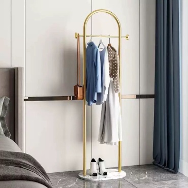 Вешалка напольная NurisArt Elegant, металл, 45x170 см, золотой