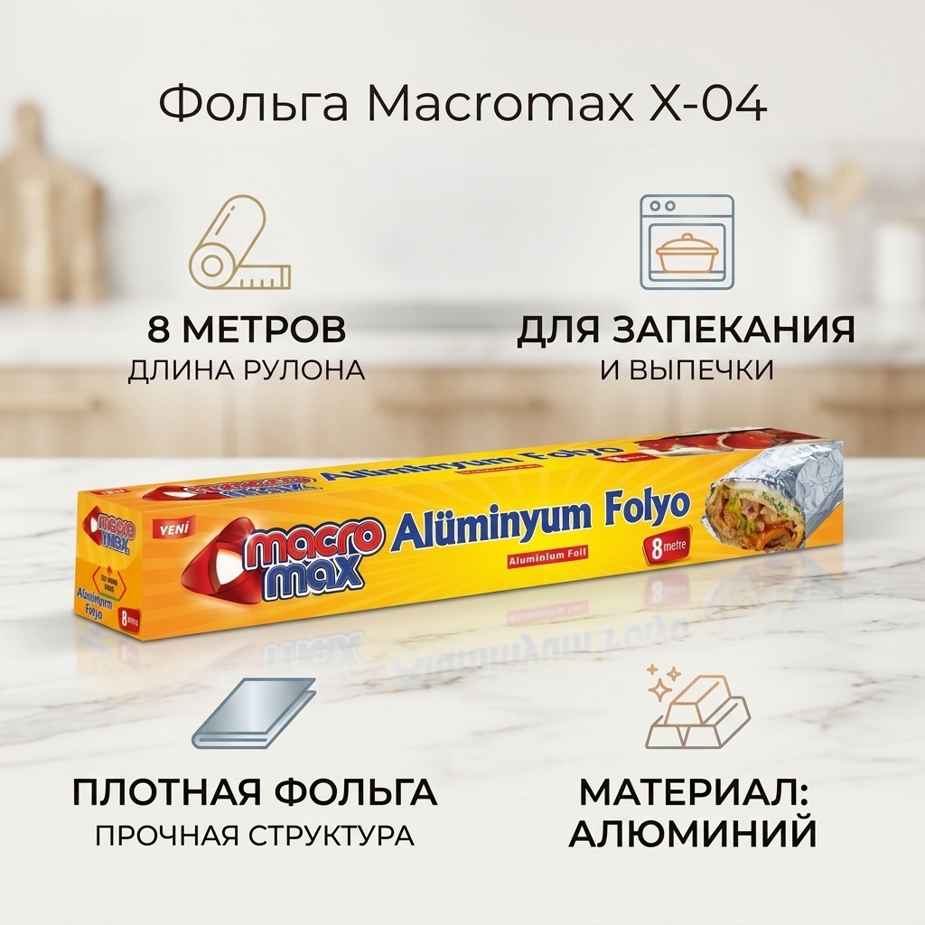 Macromax фольга X-04 для выпечки, для запекания, универсальное