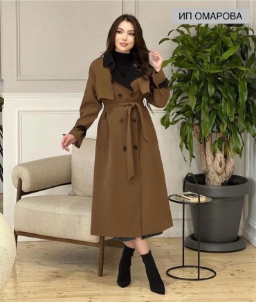Тренчкот DRESS UP коричневый, темно-коричневый