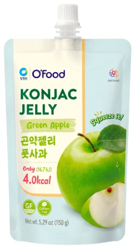 Мармелад Daesang со вкусом яблока Green Apple Konjac Jelly желейно-фруктовый 150 г