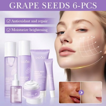 SADOER Grape Seed Anti-Oxidant Repair Six-Piece набор по уходу за лицом для женщин
