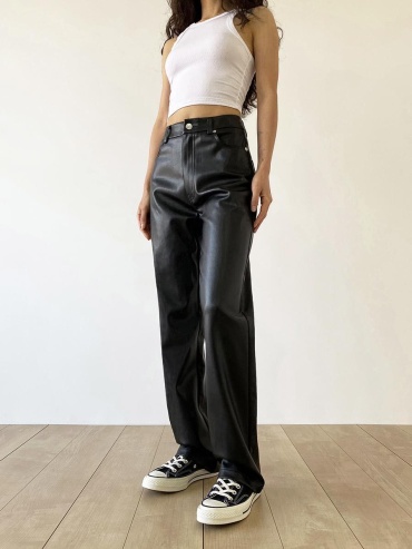 Кожаные брюки Sabi Style черный