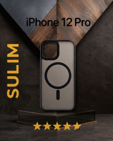 Чехол Sulim для Apple iPhone 12 Pro черный