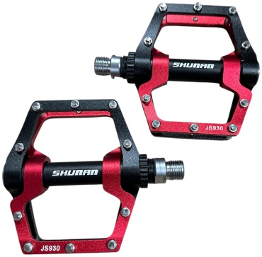 Платформенные SHUNAN Педали VL-01 JS930 черный, красный, серебристый