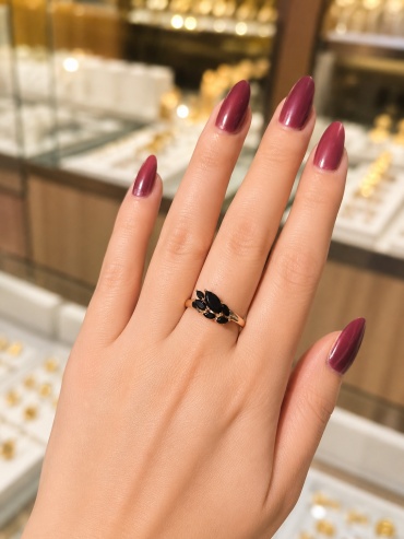 Кольцо Jewelry КБ24-7 размер 17.5 медицинское золото, фианит, золотистый