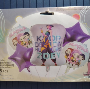 Набор воздушных шаров Decoration balloons K-Pop Zoey 5 шт, мультиколор