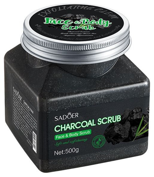 SADOER скраб Bamboo Charcoal Exfoliating Cleansing Scrub Cream - Отшелушивающий крем-скраб для тела 500 г