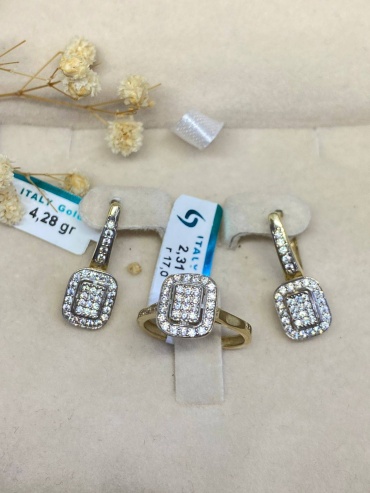 BAQ BRAND 46795422 вес 6.59 г золото, фианит