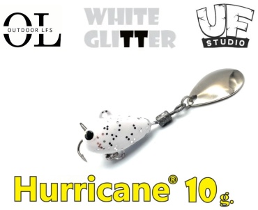 Тейл-спиннер Outdoor LFS UF Studio HURRICANE 10гр White Glitter 1 шт