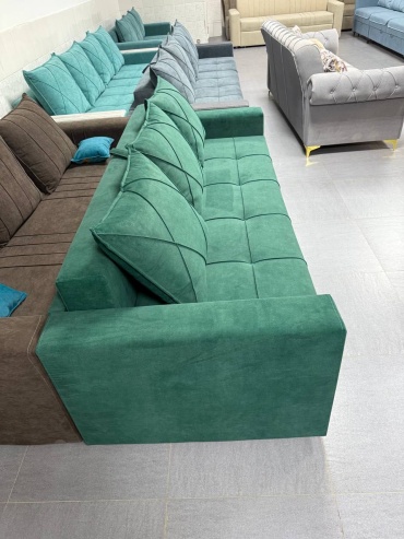 Диван Divan.kz 880479168, 220х45 см, обивка велюр, зеленый