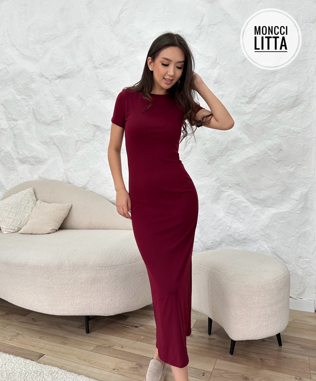 Сарафан Moncci Litta бордовый
