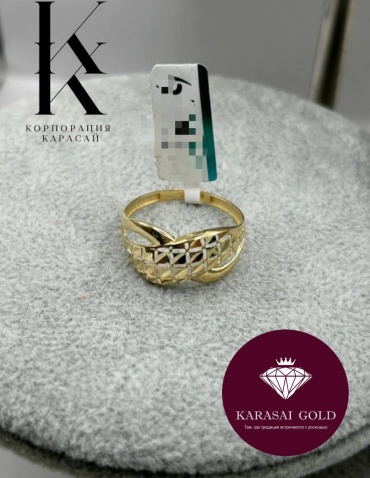 Золото Корпорация Карасай JK-01-2724 размер регулируемый вес 1.83 г золото, без вставок