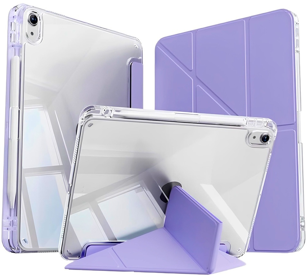Чехол для Apple iPad 11 A16 (2025), iPad (2022) 10.9 дюйм прозрачный, фиолетовый