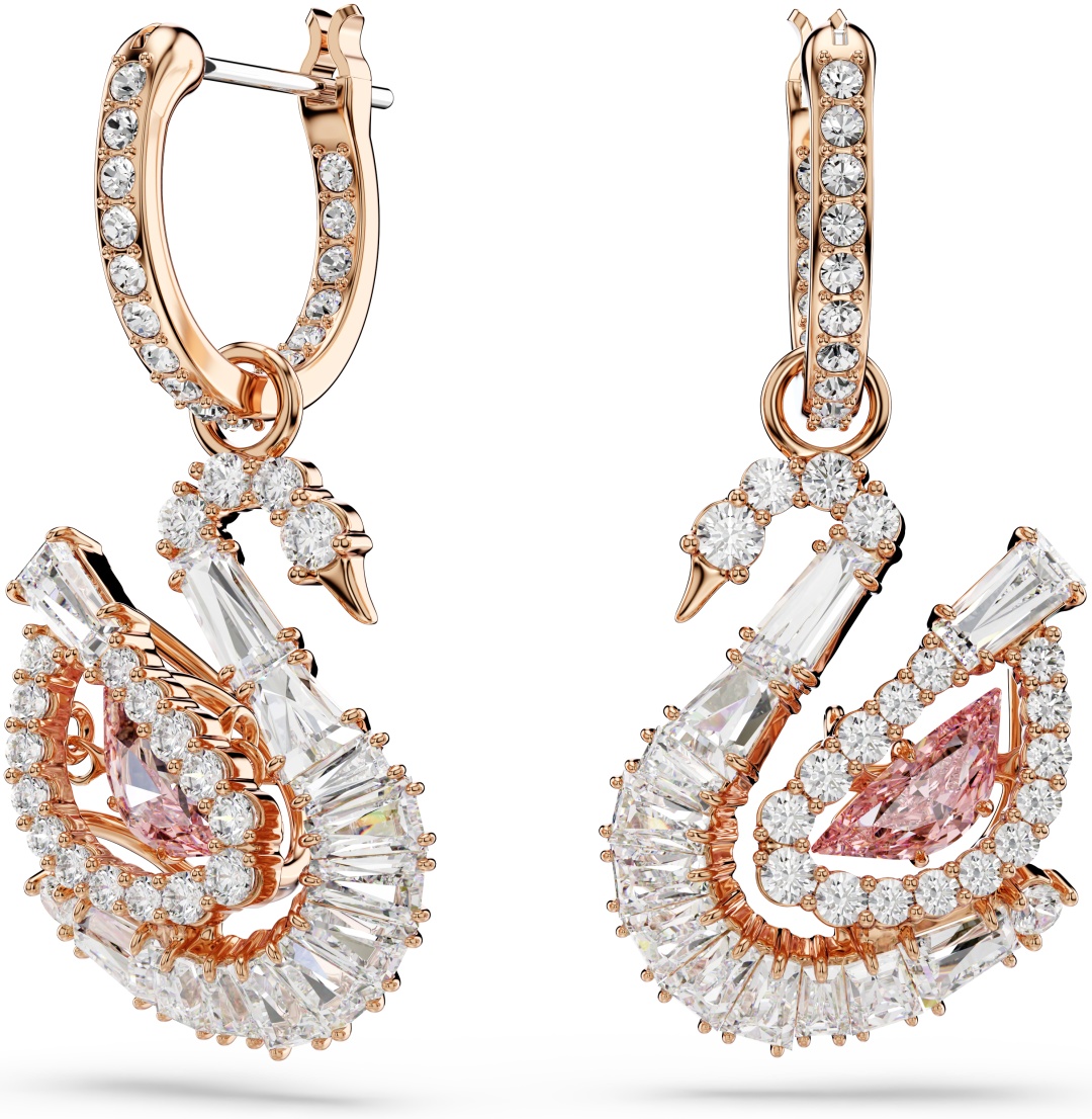 Серьги Swarovski ювелирный сплав, кристаллы Swarovski