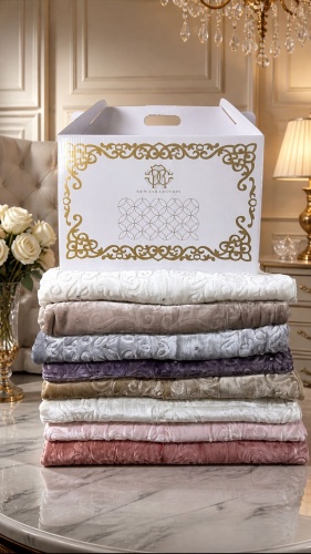 Плед Aisha Textile NEW COLLECTION 180х200 см, бамбук, бежевый, серый, розовый