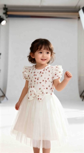 Повседневное платье Pop fashion girls Цветы белый