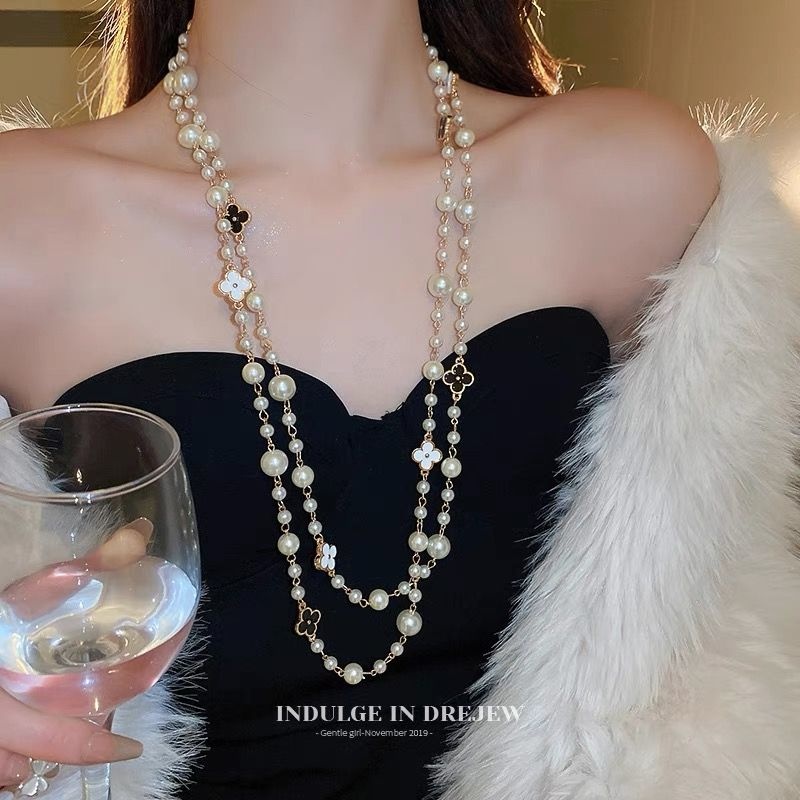Бусы Fashion Jewelry длина 76 см жемчуг, нержавеющая сталь, кварц без вставок