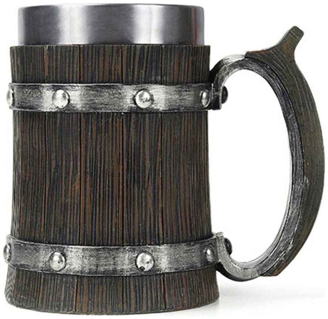 Пивная кружка Kingsley 600 мл, нержавеющая сталь, полистоун, акрил, 1 шт