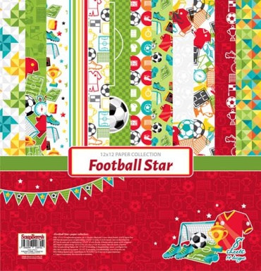 Набор бумаги для скрапбукинга двусторонней "Football Star" 30,5x30,5 см 8 листов SCB220611300
