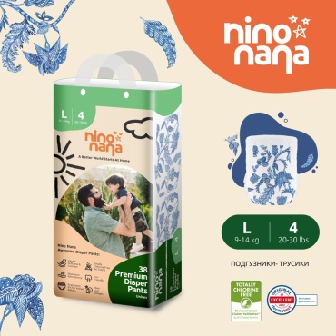 Подгузники-трусики Nino Nana Eco L, 38 шт