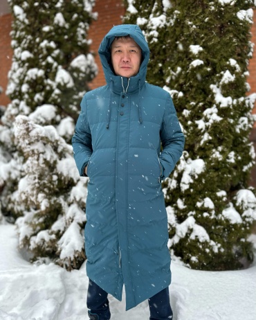 Пуховик SNOWPARD бирюзовый, темно-зеленый