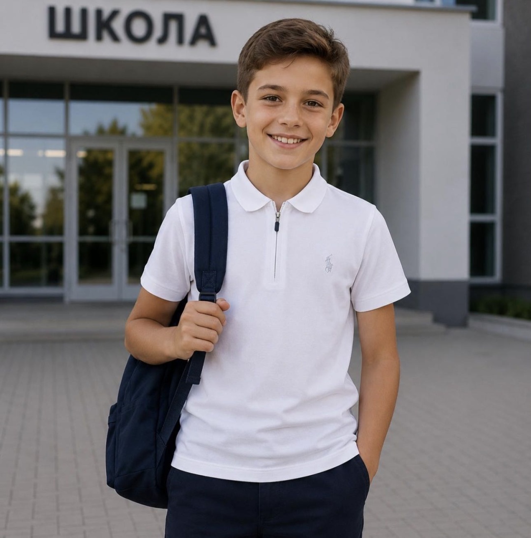 Школьная рубашка белый