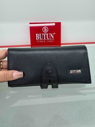 Кошелек BUTUN натуральная кожа черный