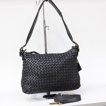 Сумка кросс-боди Genuine Leather натуральная кожа черный