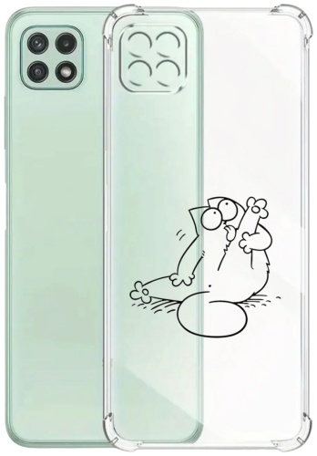 Чехол для Samsung Galaxy A22 прозрачный