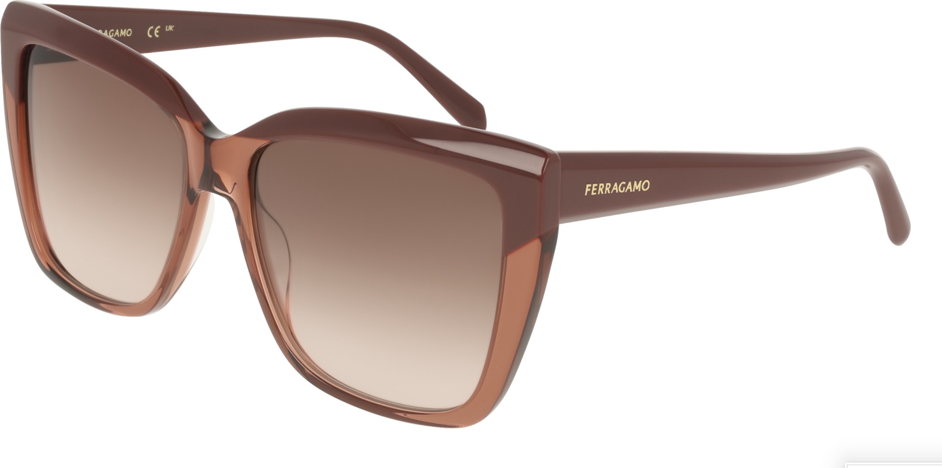 Salvatore Ferragamo солнцезащитные очки кошачий глаз градиент