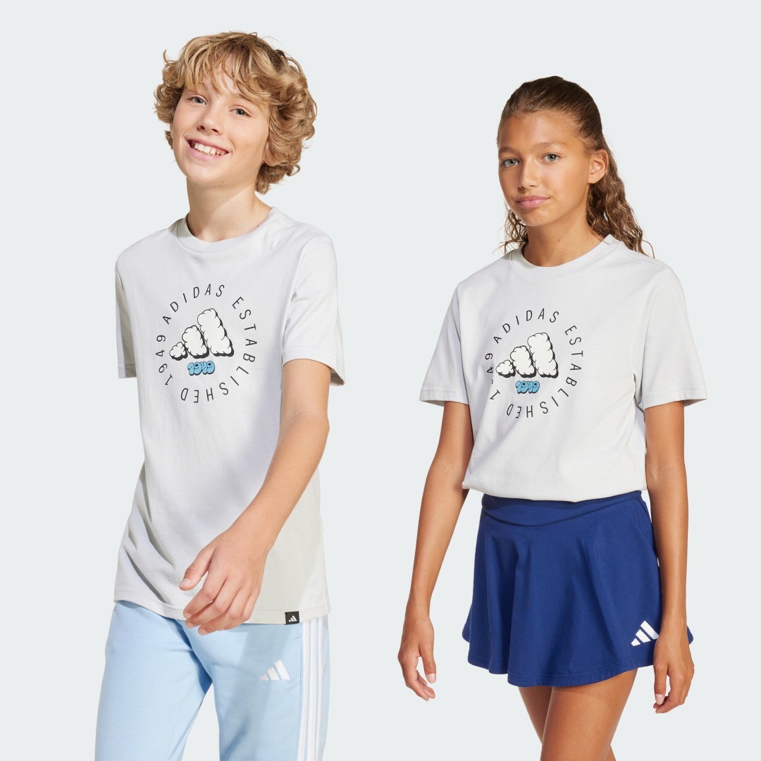 Футболка adidas светло-серый