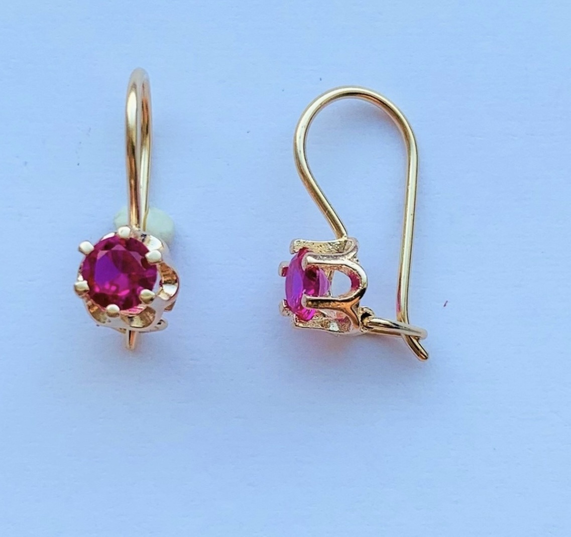 Серьги MIUZ 489236925 вес 1 г золото, фианит