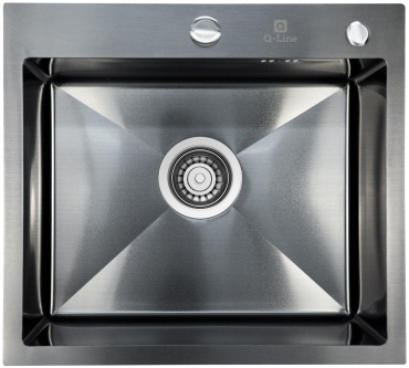 Кухонная мойка Q-line Q-line 5045 black 50х45х20 см, нержавеющая сталь, тон графитовый