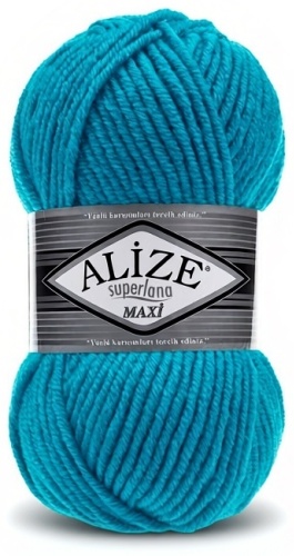 Моток Alize Superlana Maxi 484 - Бирюзовый 100 м 100 г