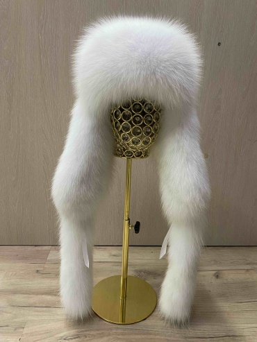 Ушанка SeMifur размер 56, 57, 58, 59, белый