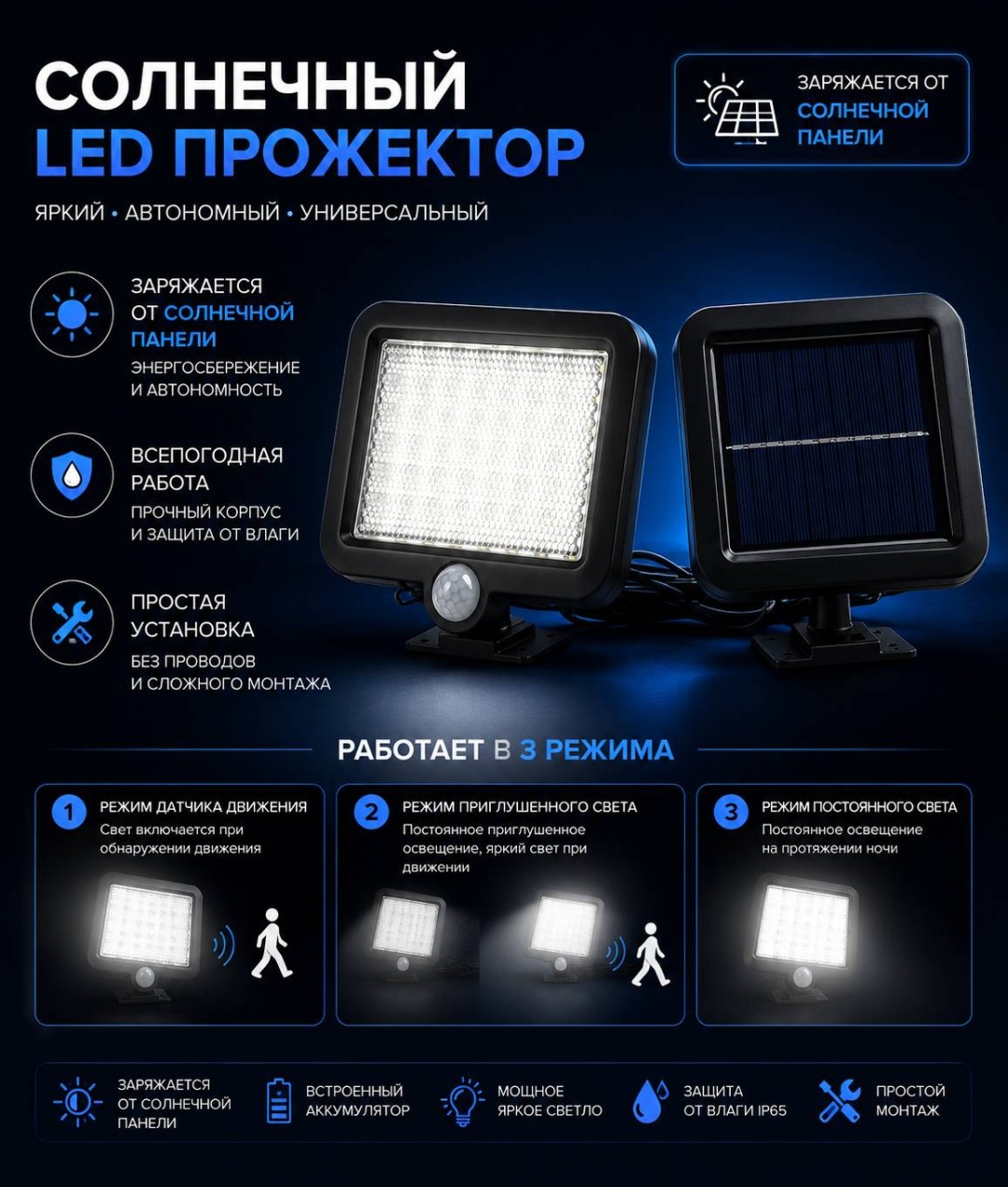 Уличный светильник настенное MIKROL LED 7 Вт 15 см
