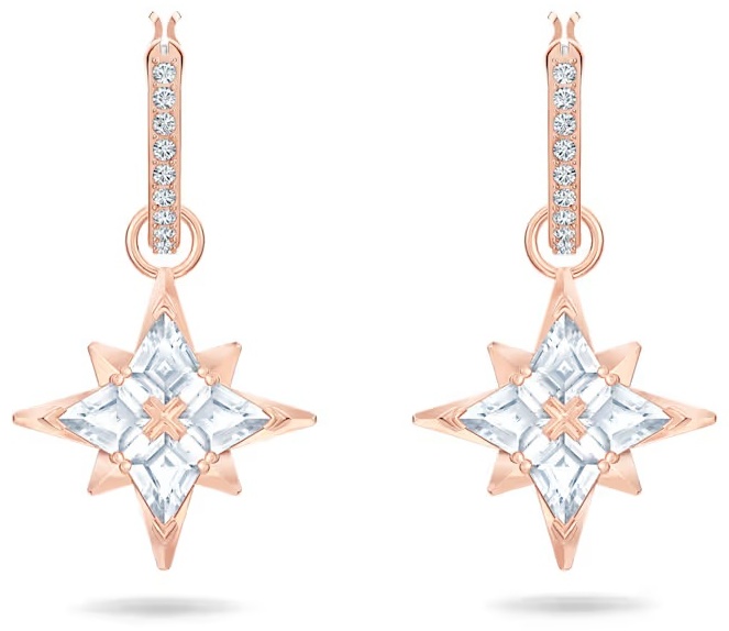 Серьги Swarovski ювелирный сплав, кристаллы Swarovski, цирконий