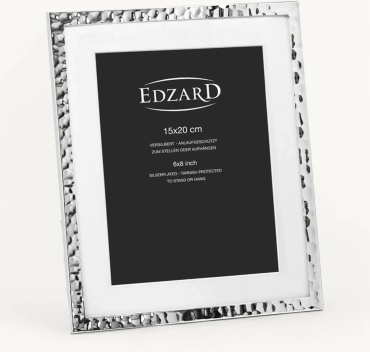 Рамка прямоугольная 15x20 см Edzard, стекло, серебро