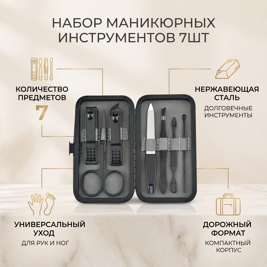 Набор маникюрных инструментов 8472028_366755 7 шт