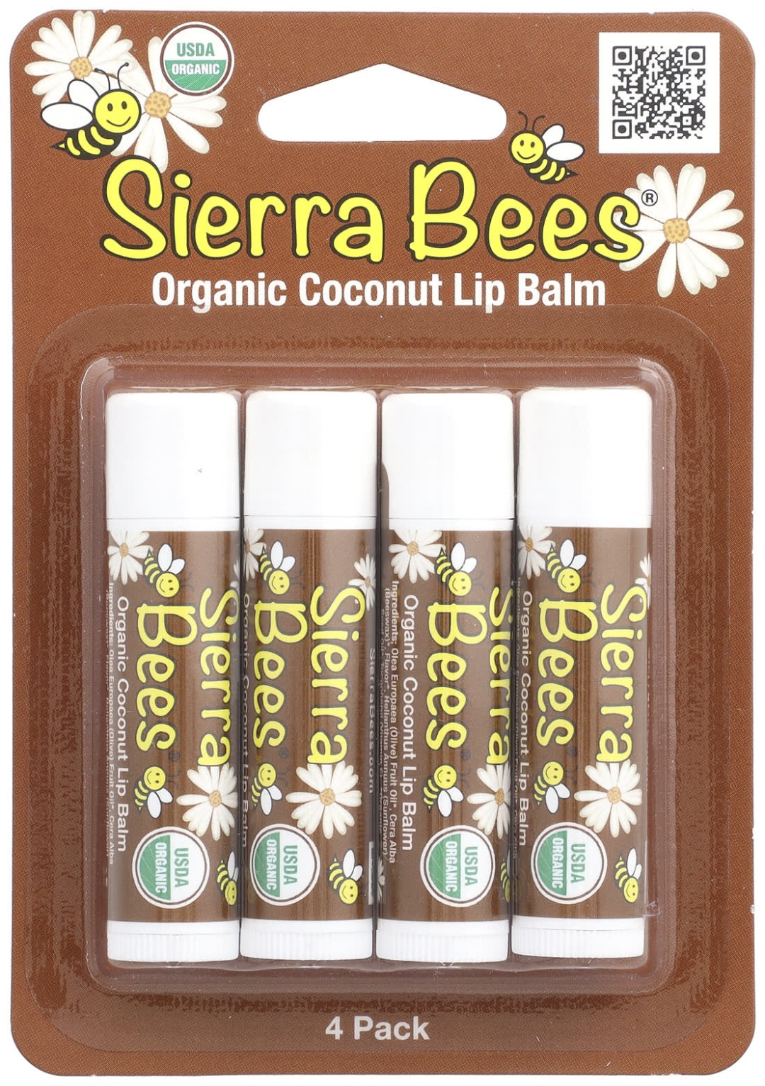 Sierra Bees бальзам Coconut 4 шт по 4.25 г