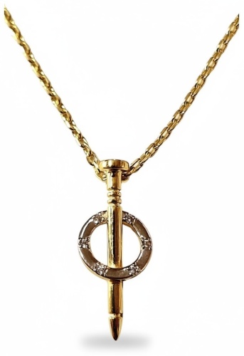 Колье Veronika jewelry factory Кл332-3723 длина 45 см вес 2.53 г золото, фианит