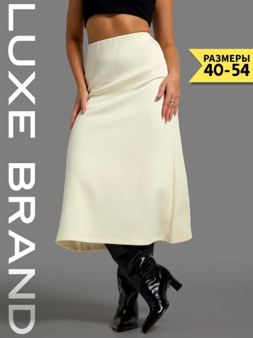 Прямая юбка LUXE-BRAND белый