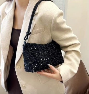 Клатч FASHION полиэстер черный