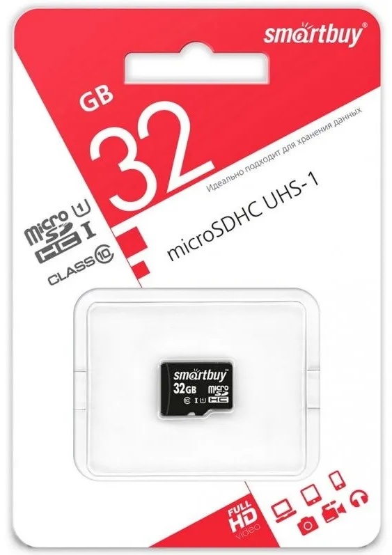 Карта памяти Smartbuy microSDHC SB32GBSDCL10-00 32 Гб