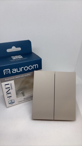 Выключатель клавишный Auroom Linea 131205, кашемир